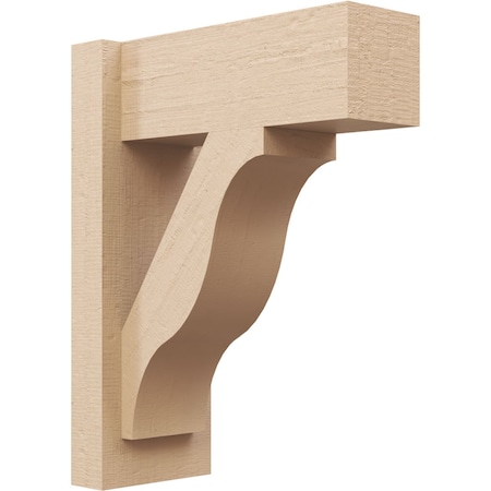 Ekena Millwork 6-in W x 14-in D x 18-in H Funston Block Rough Cedar Woodgrain TimberThane Outlooker, Primed Tan OUTUR060X14X18FST44RCPR